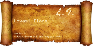 Lovasi Ilona névjegykártya