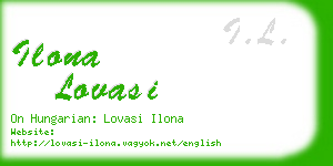 ilona lovasi business card